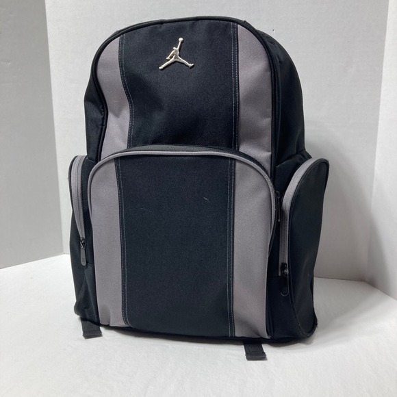 Jordan Jumpman Large Black Gray Laptop Backpack. Adj.straps. 18x13x6 (27L) - Picture 1 of 11